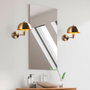 Opviq Lámpara de Pared de Metal Dorado